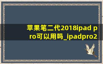 苹果笔二代2018ipad pro可以用吗_ipadpro2018款可以用苹果笔吗
